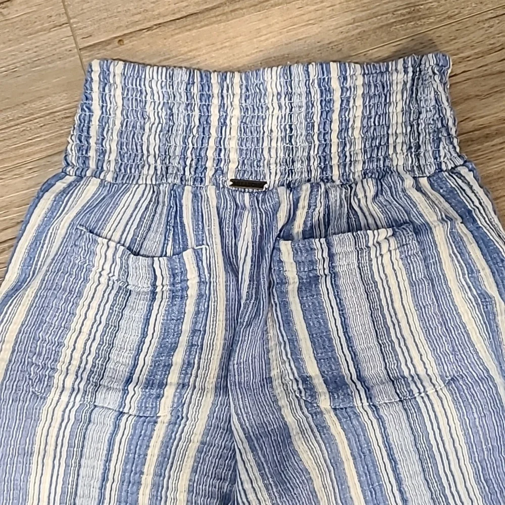 Billabong Blue and White Striped Wide Leg Pants - Picture 6 of 7